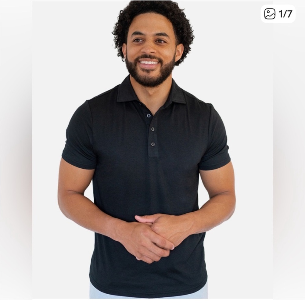 Cariloha Bamboo Comfort Polo size small black